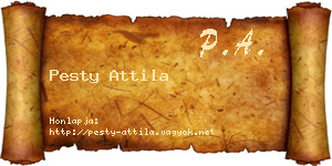 Pesty Attila névjegykártya
